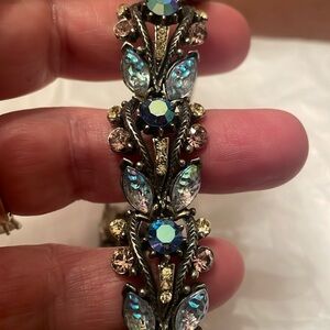 Florenza Blue Purple Foil & Rhinestone with AB Rhinestones Bracelet